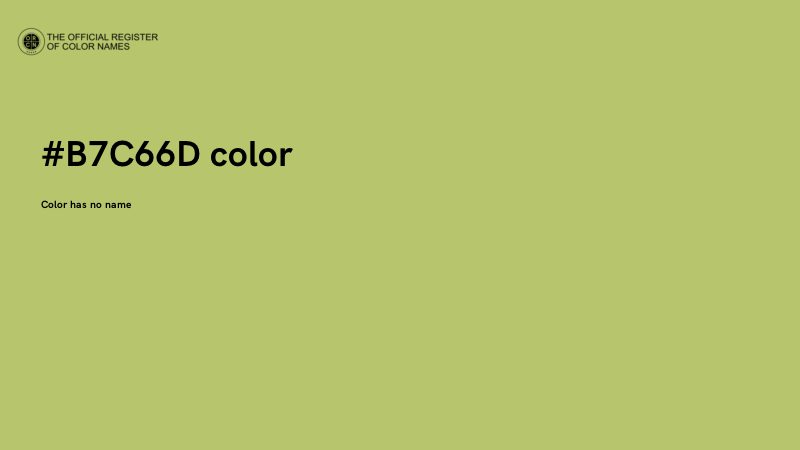 #B7C66D color image