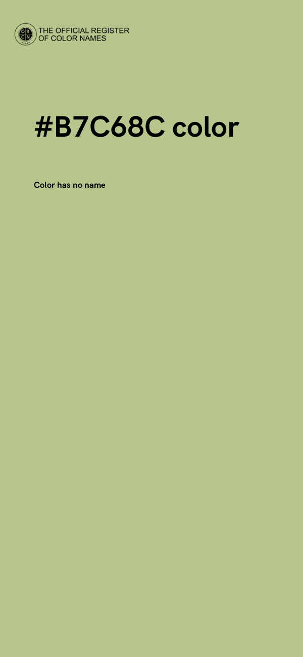 #B7C68C color image