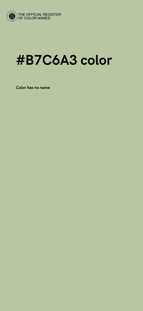 #B7C6A3 color image
