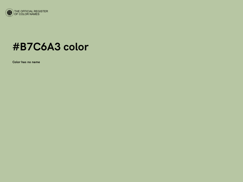#B7C6A3 color image