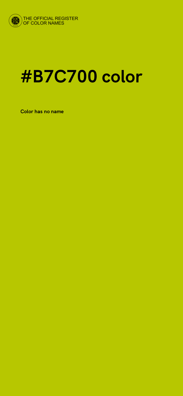 #B7C700 color image