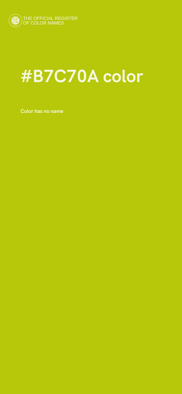 #B7C70A color image