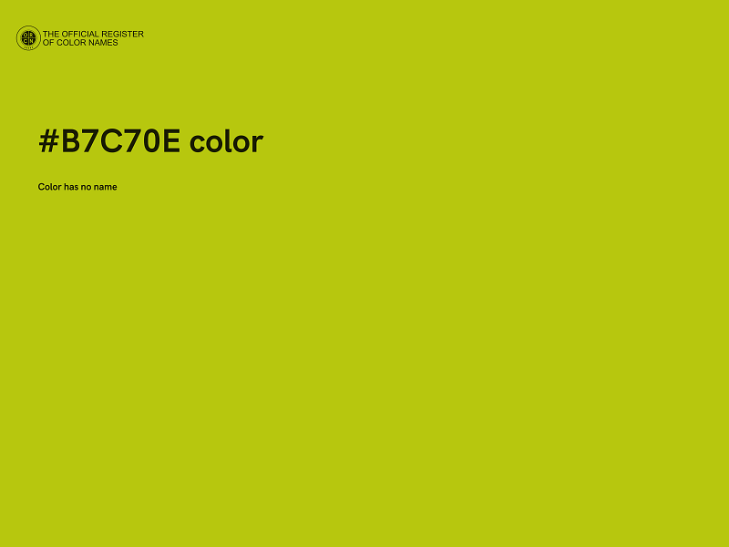 #B7C70E color image