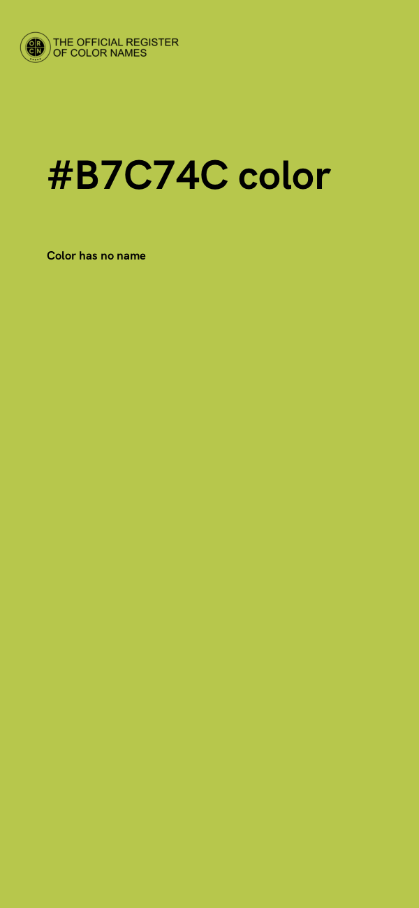 #B7C74C color image
