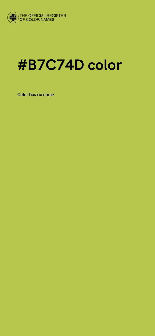 #B7C74D color image