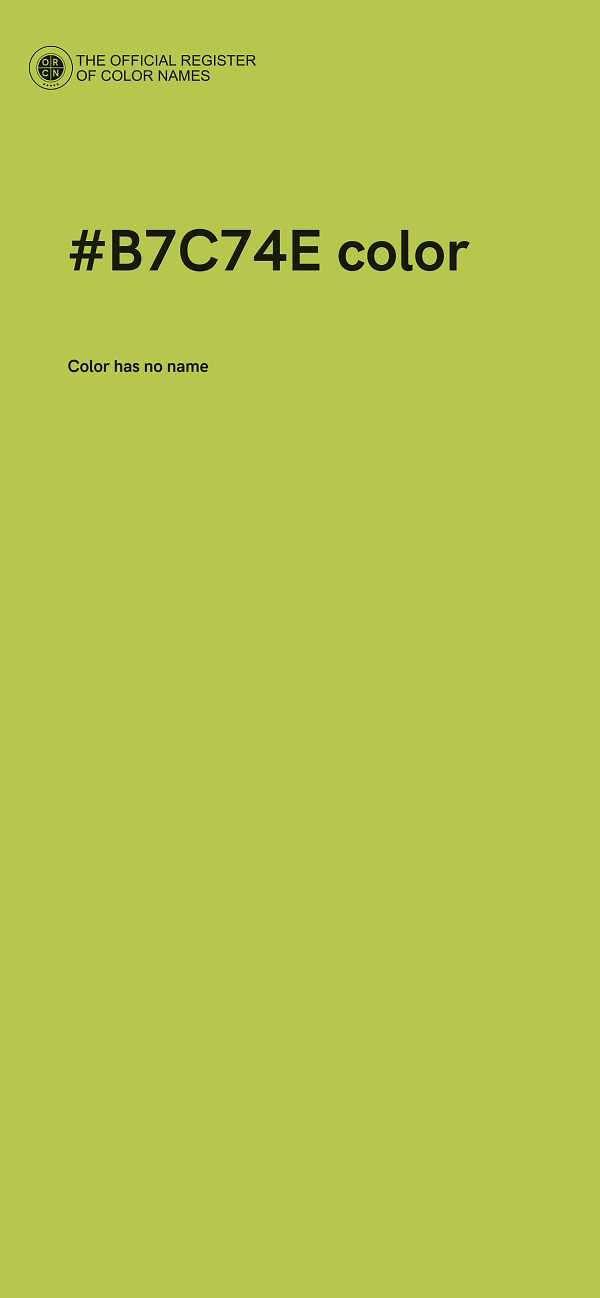 #B7C74E color image
