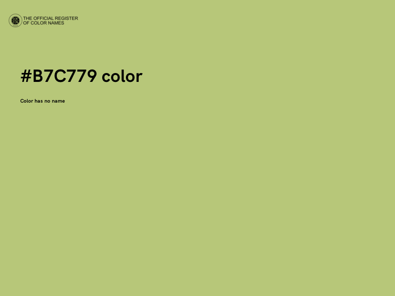 #B7C779 color image