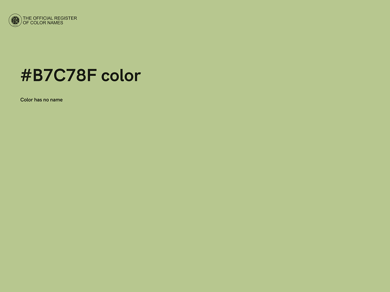 #B7C78F color image