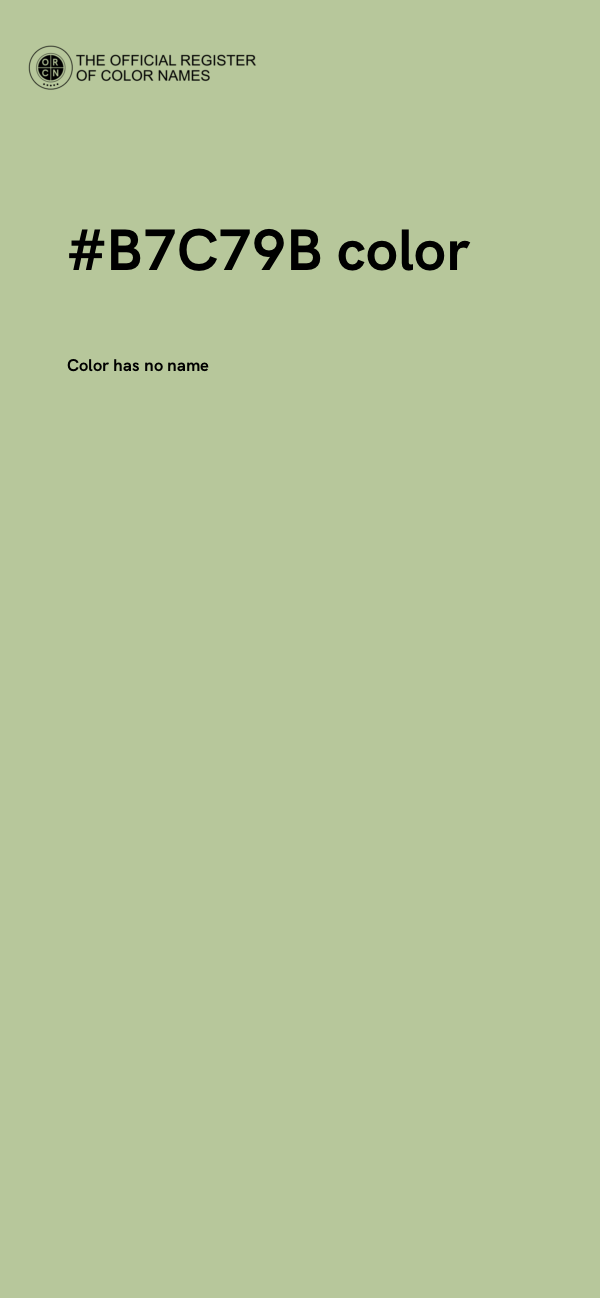 #B7C79B color image