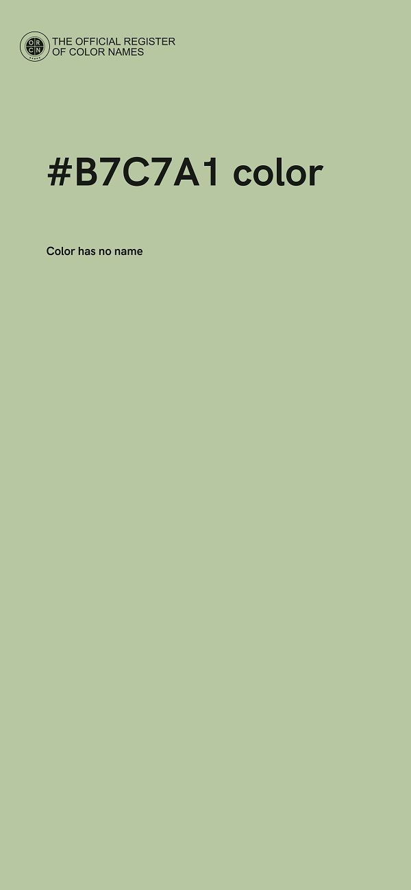 #B7C7A1 color image