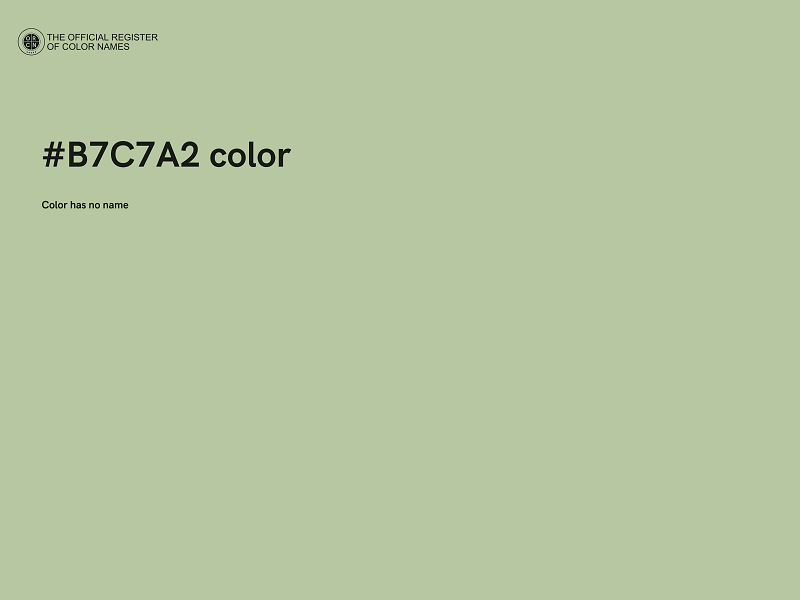 #B7C7A2 color image