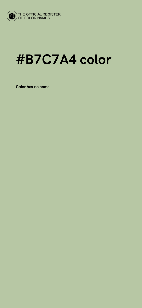 #B7C7A4 color image