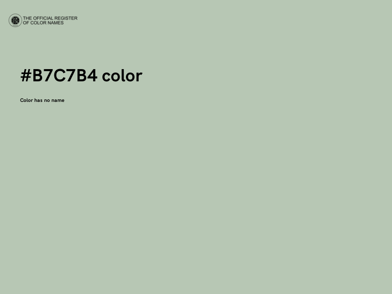 #B7C7B4 color image