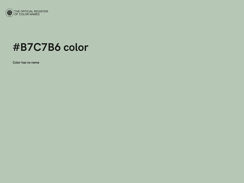 #B7C7B6 color image