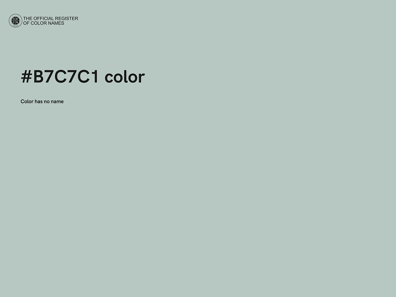 #B7C7C1 color image