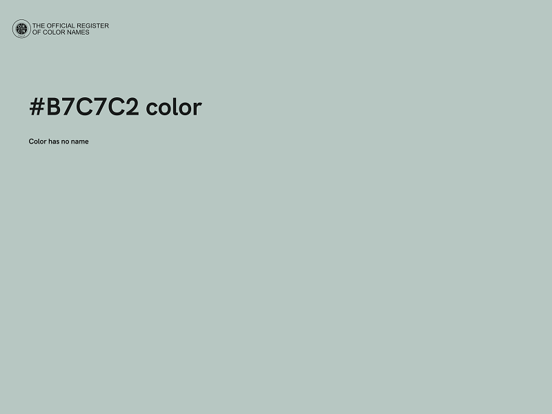 #B7C7C2 color image