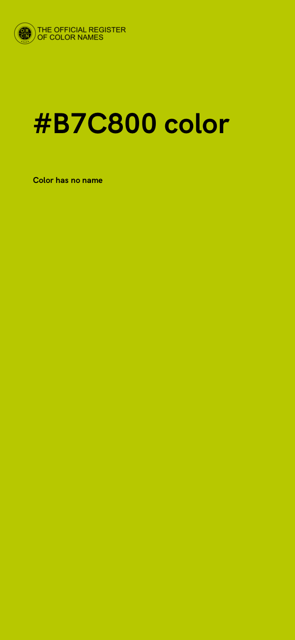 #B7C800 color image