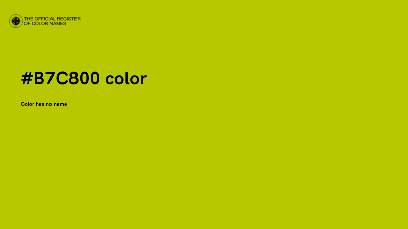 #B7C800 color image