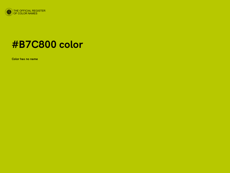 #B7C800 color image