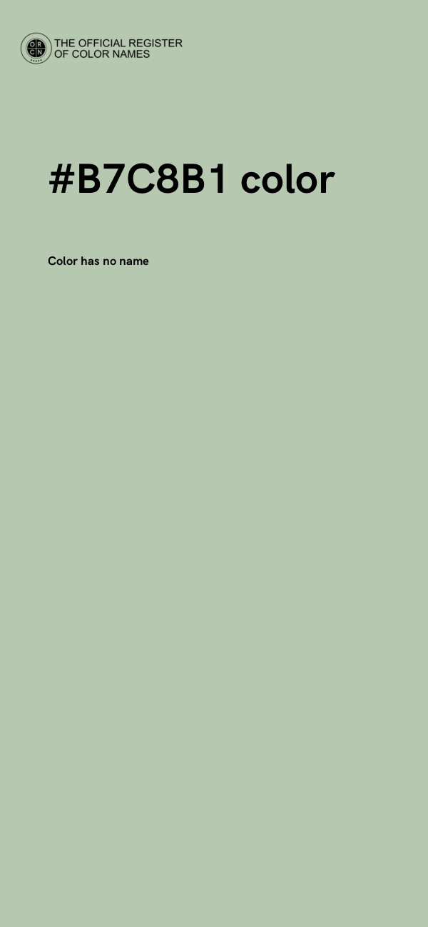 #B7C8B1 color image