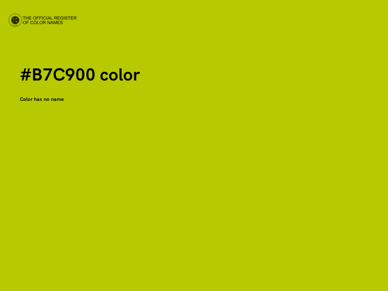 #B7C900 color image