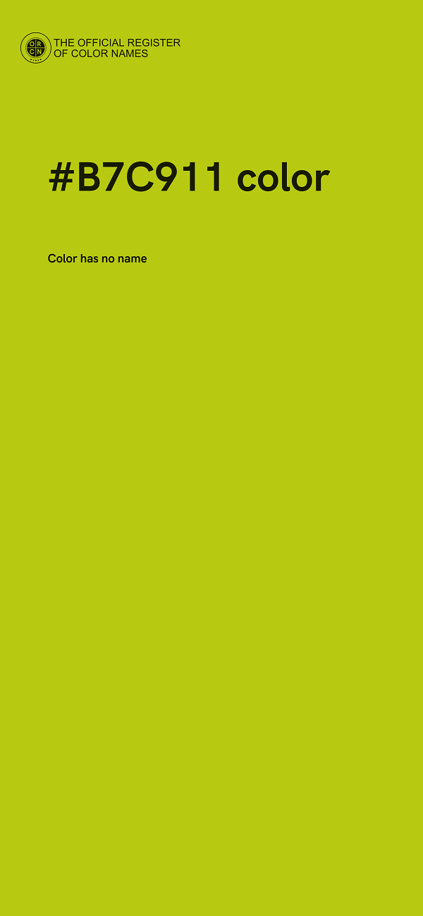 #B7C911 color image
