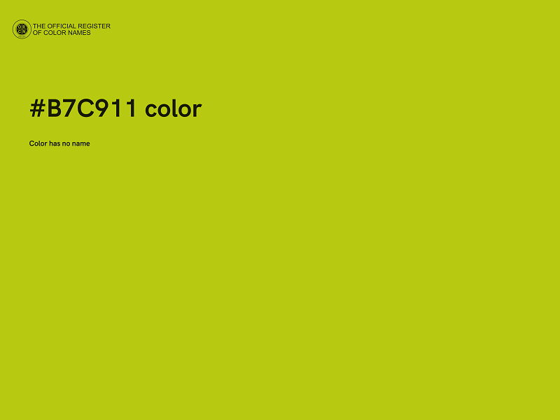 #B7C911 color image