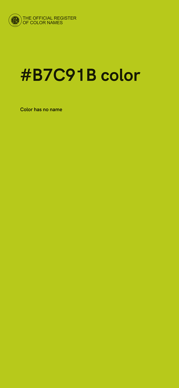 #B7C91B color image