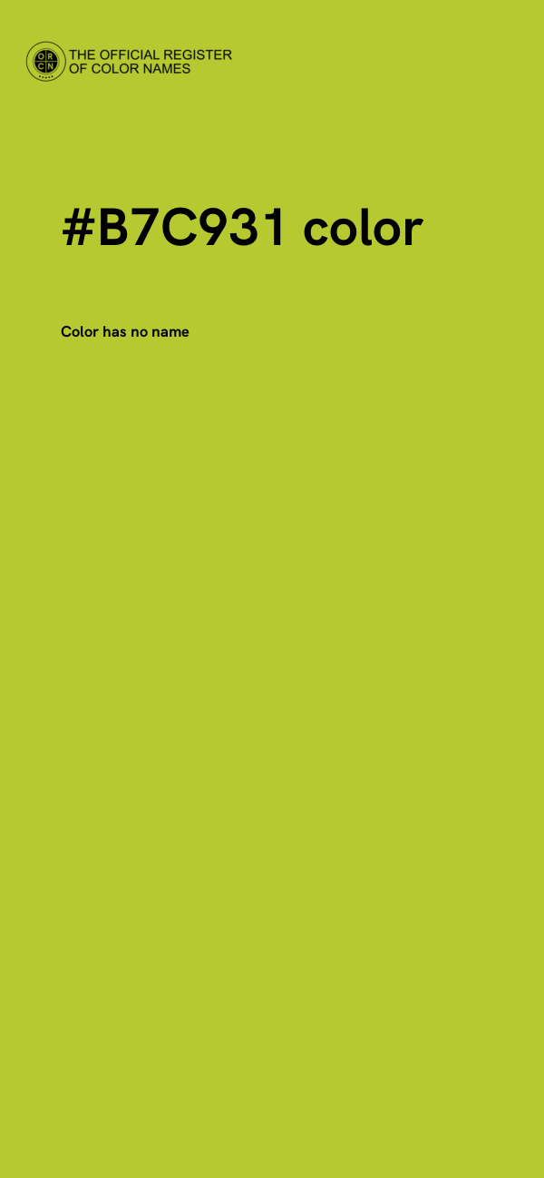 #B7C931 color image