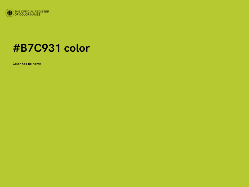 #B7C931 color image