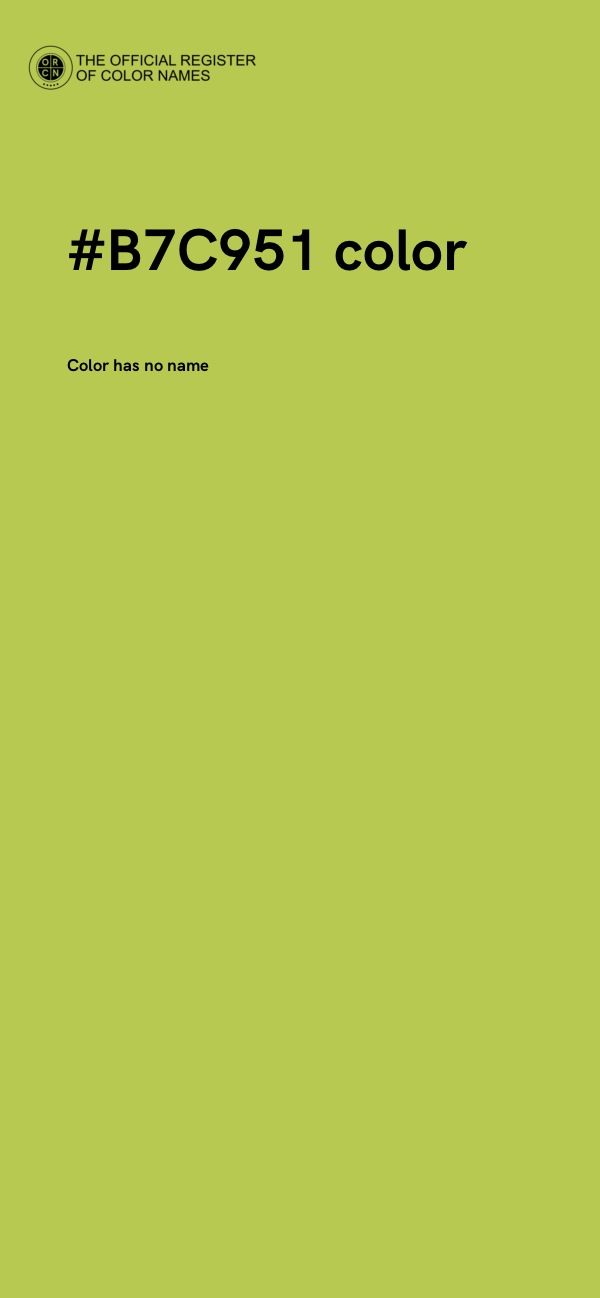 #B7C951 color image
