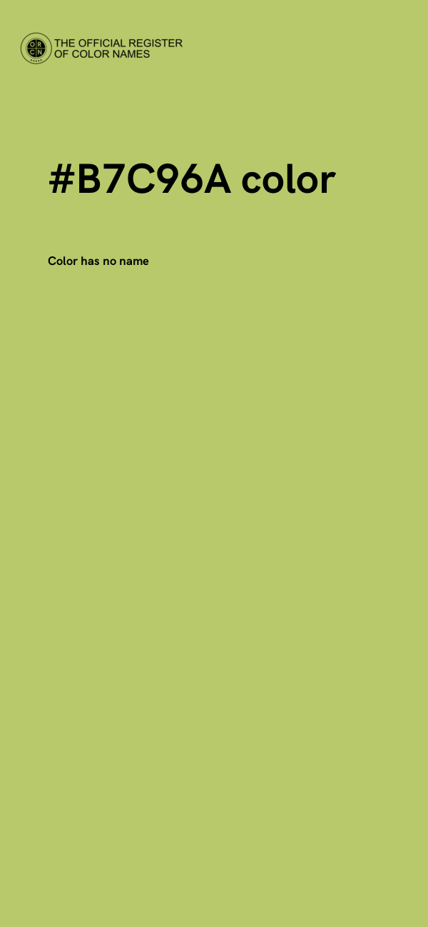 #B7C96A color image