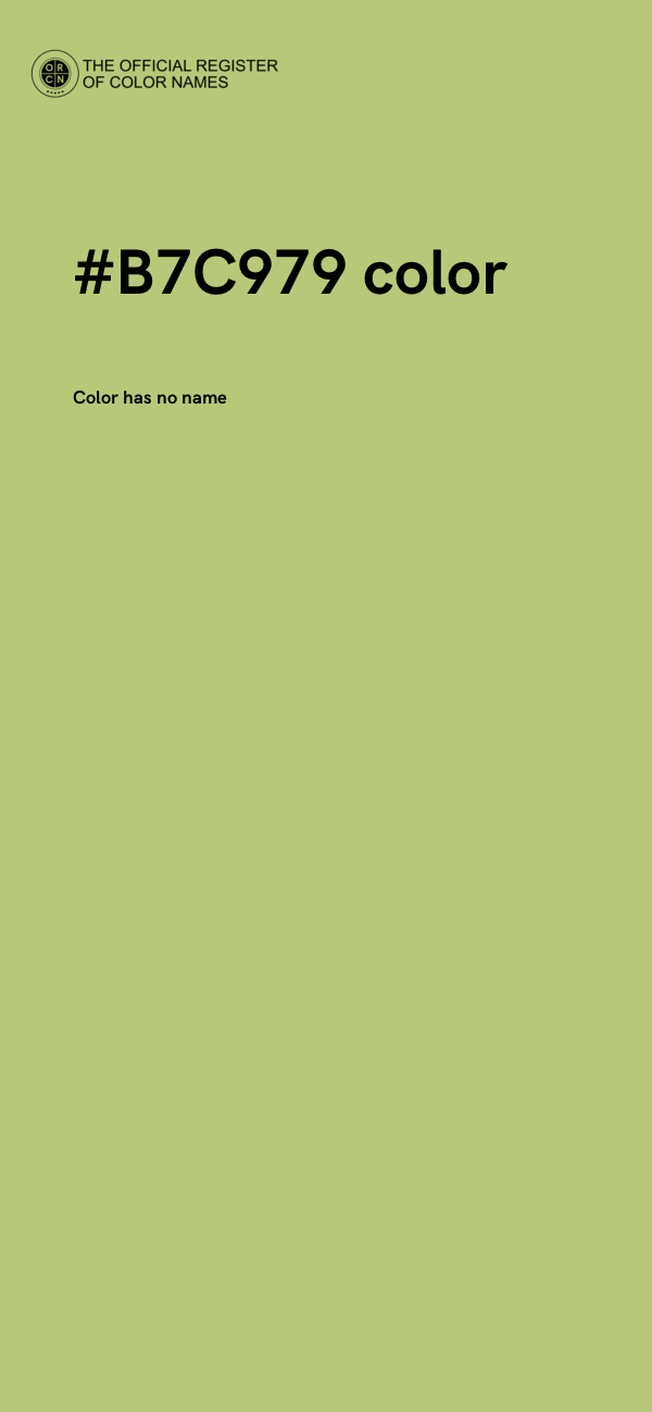 #B7C979 color image