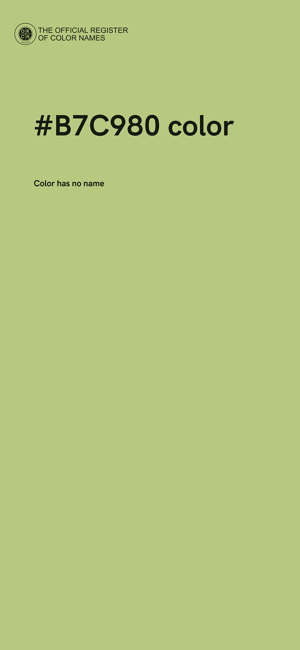 #B7C980 color image