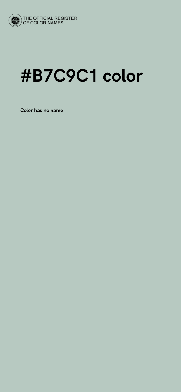 #B7C9C1 color image