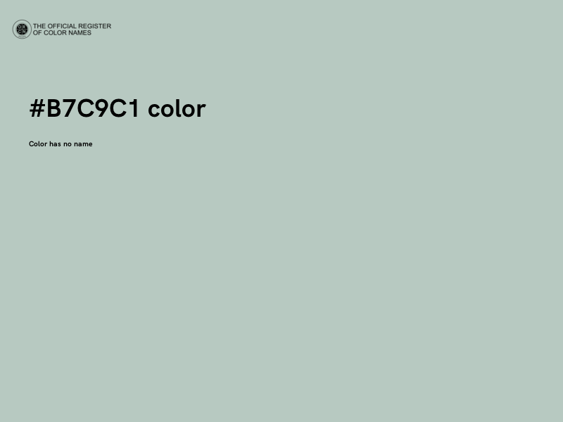 #B7C9C1 color image