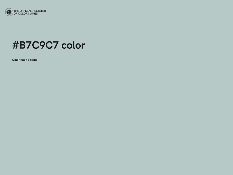 #B7C9C7 color image