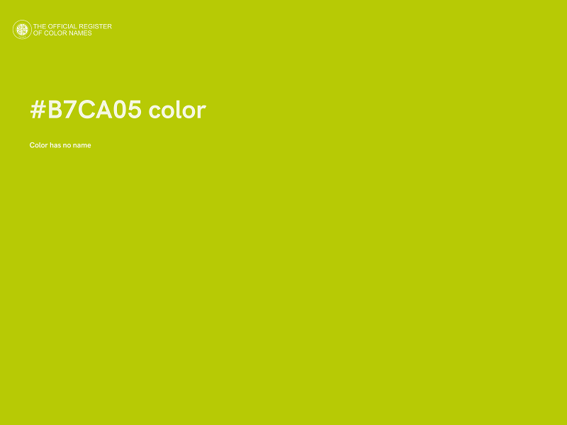 #B7CA05 color image