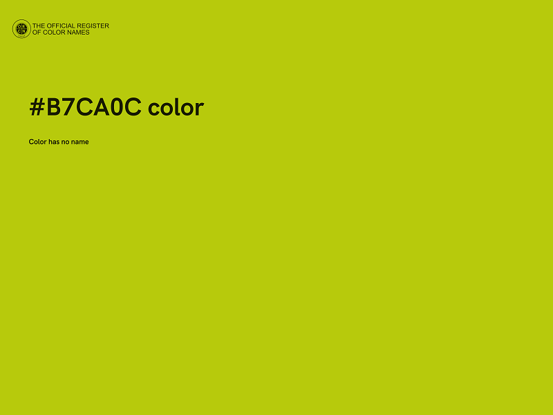 #B7CA0C color image
