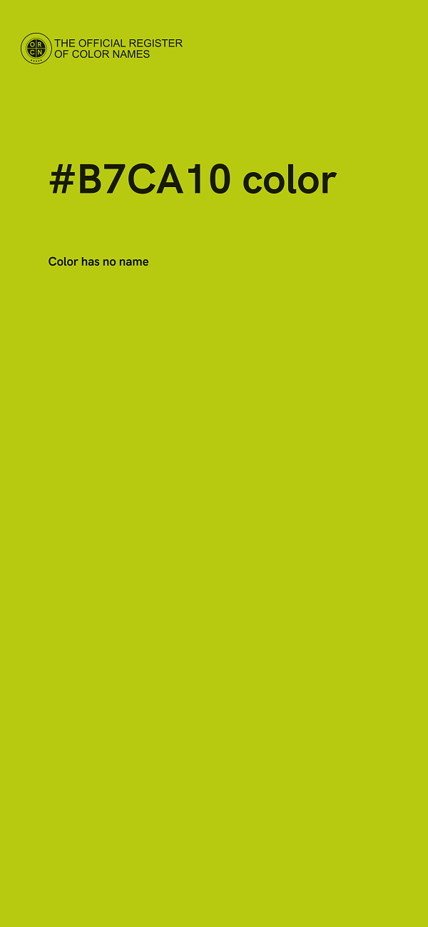 #B7CA10 color image