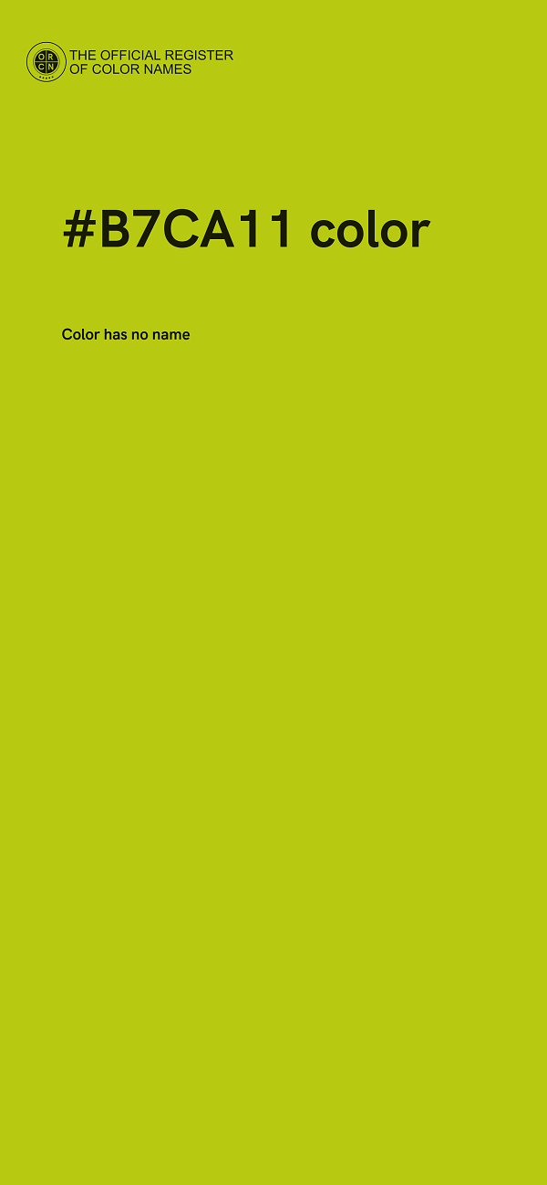 #B7CA11 color image