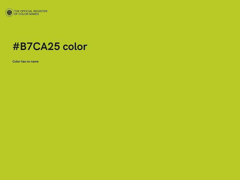 #B7CA25 color image
