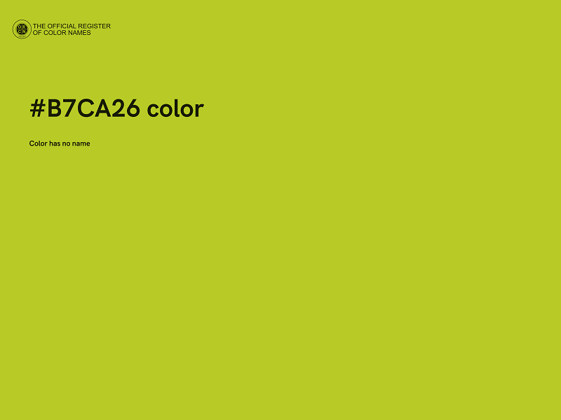 #B7CA26 color image