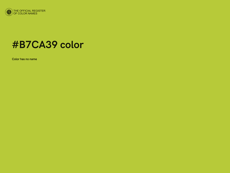 #B7CA39 color image