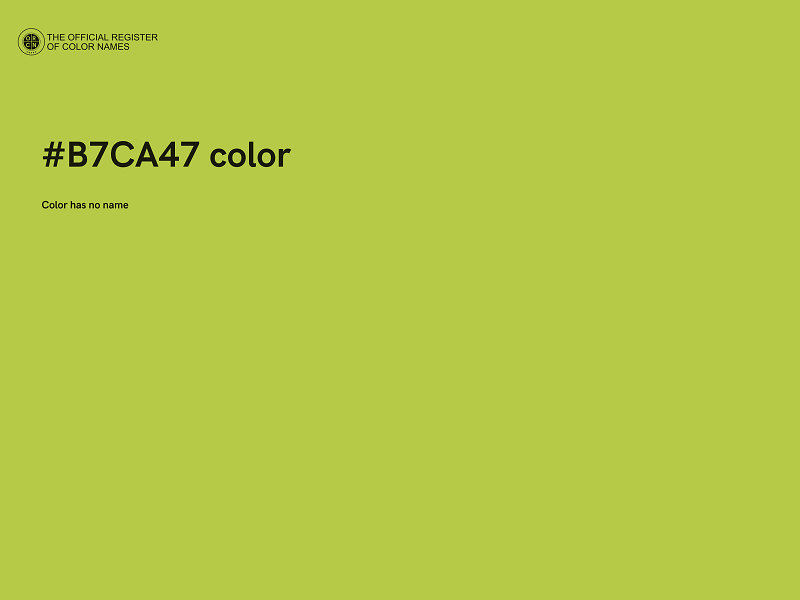 #B7CA47 color image