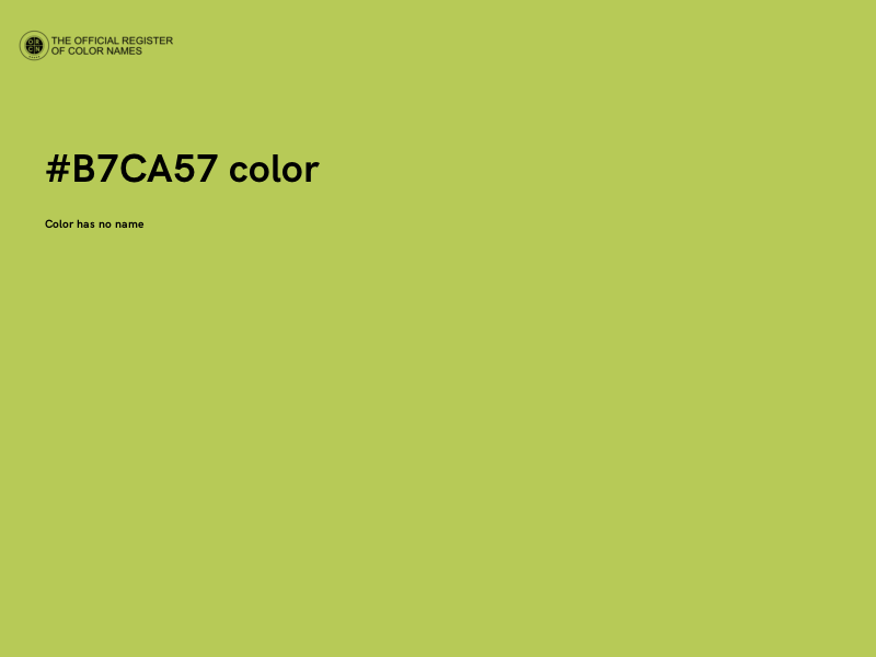#B7CA57 color image