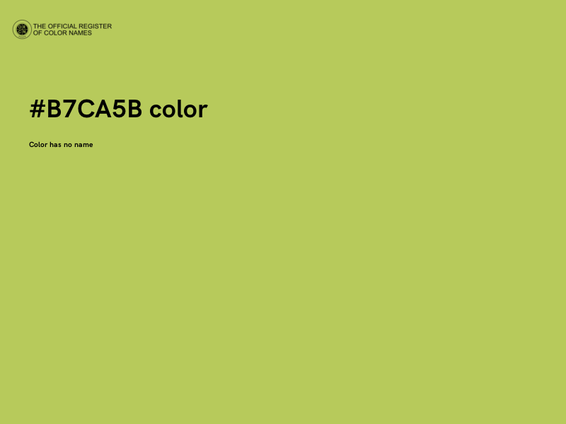 #B7CA5B color image