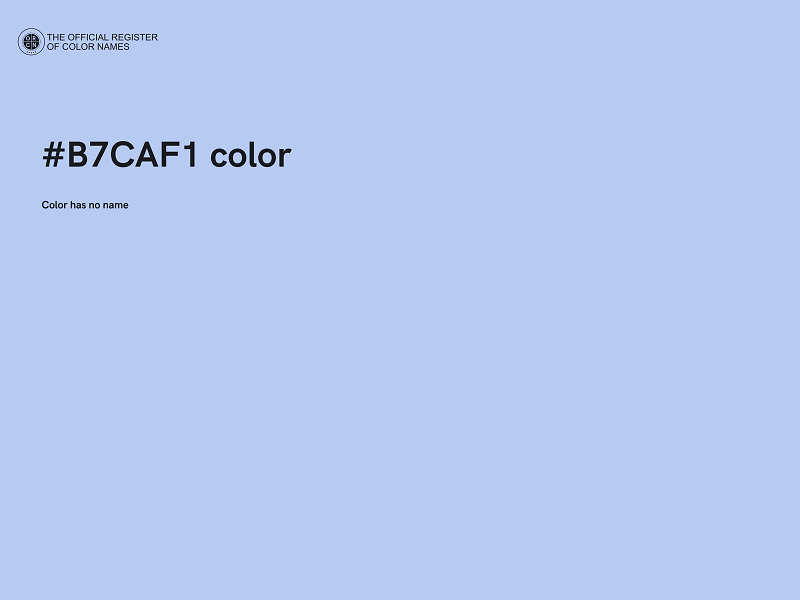 #B7CAF1 color image