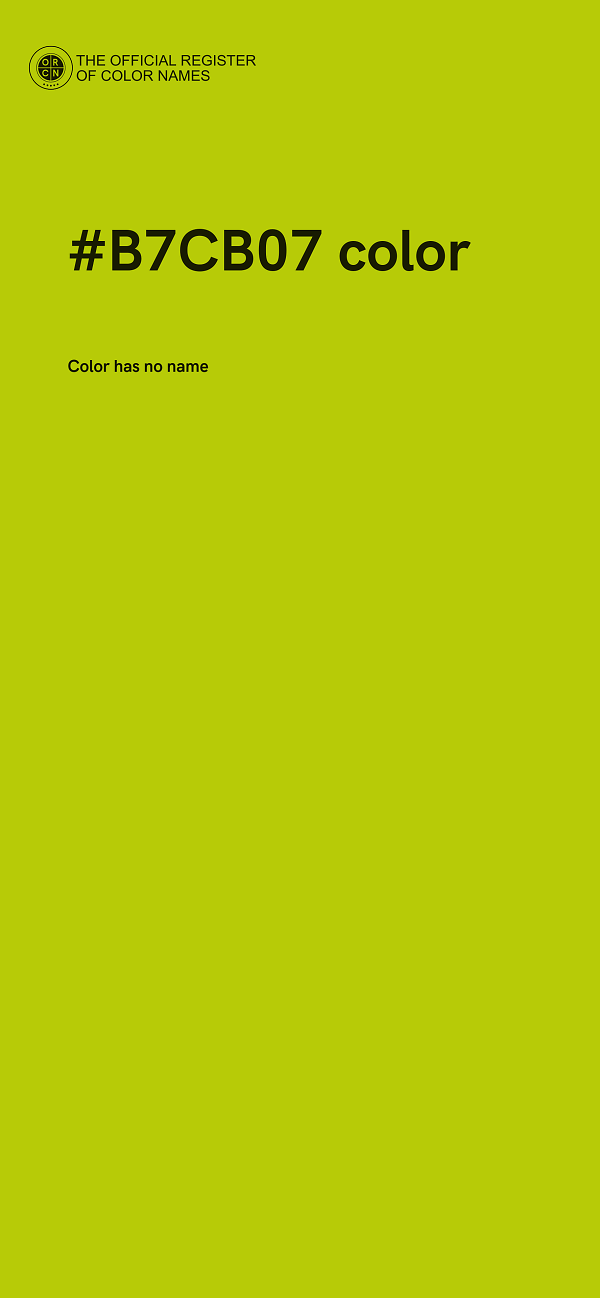 #B7CB07 color image