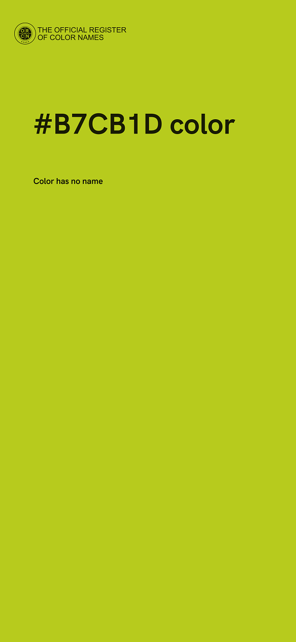 #B7CB1D color image